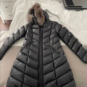 NEW Flumarus Lacque Fox Fur-Trim Quilted Down Coat Moncler